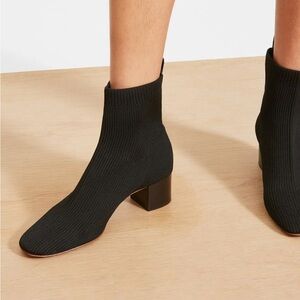 Black Everlane Sock Heeled Boots